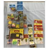 Large fishing lure and accessories lot