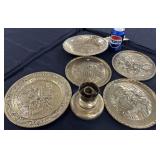 Vintage brass bowls and other