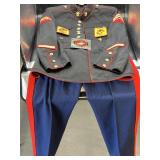 USMC "DRESS BLUES" and other insignia sz 39R