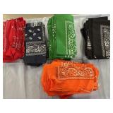 75 handkerchiefs assorted colors