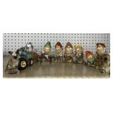 Vtg Ceramic Garden Gnomes