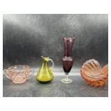 Vtg art glass items