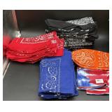 Roughly 100 handkerchiefs  assorted colors