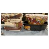 12 packages of napkins4 bowls and a graniteware