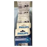 Three pro series earbuds and two Philips 16 GB