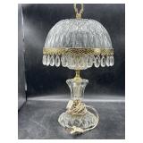 Vtg michelotti crystal glass parlor lamp