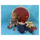 Vintage Doll Case w/Doll & Accessories