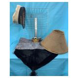 Vintage Wire Basket, Sailors Hat, Wooden Tape