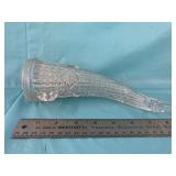 Antique Glass Horn Candy Container EAPG Victory