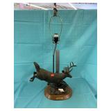 Whitetail Deer Lamp "Morning Run" by Tim Wolfe
