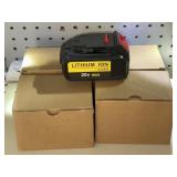 (4) 20v max 4.0AH lithium ion batteries