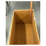 Vtg wooden box on wheels