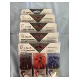 (5) three pack stereo earbuds with microphone