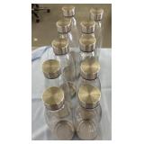 10 clear drinking bottles