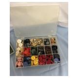 Colorful buttons in box
