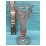 Fenton Art Glass Dusty Rose Embossed Daffodil Vase