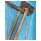 Railroad Spike Hammer/Maul and Double bit Axe