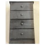Black wooden 4 drawer dresser