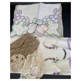 Crocheted doilies, Table covers, Small Beaded