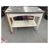 Large metal top table