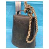 Antique or Vintage Hand Forged Iron Cow Bell