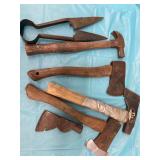 Hand tools, hatchets, claw hammer, sheep shears