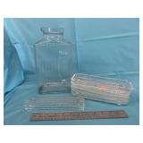 Anchor Hocking 2 qt Glass Putcher & 5 Iintage