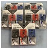 (5) 3- pack headphones w/mic