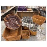 Plaid longaberger baskets