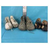3 Pairs of Vintage Baby Shoes