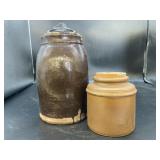 Brown Crocks with lids