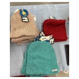 11 assorted colored hats