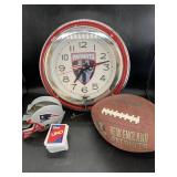 New England Patriots Clock, Football, Uno card