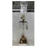 VTG. Crystal chandelier style lamp