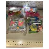 Poster letters, squeeze toys, coin purses