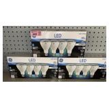 (3) 4 pk GE LED dimmable lightbulbs