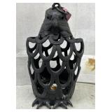 Outside decor raven candle holder
