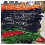 Assorted colors of bandannas (roughly 150)