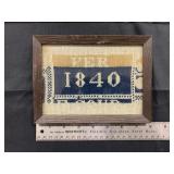 Antique Framed Coverlet Piece