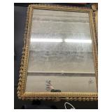 Gold framed mirror
