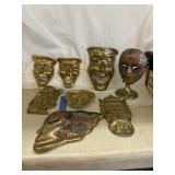 Brass masks and faces