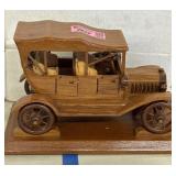 Handcrafted wooden model T display