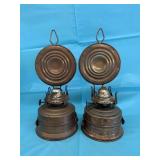 Copper Antique Hanging Oil Lamps