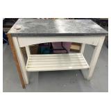 Large metal top table