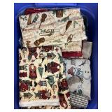 Large box of fabric remnants