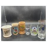 (6) assorted German made cups