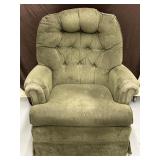 Vtg green swivel rocker chair