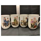 4 Norman Rockwell Mugs