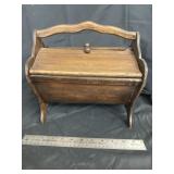 Vintage Wooden Sewing Box w/Double lid