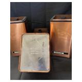 Vintage Kromex Copper tone Kitchen Canisters